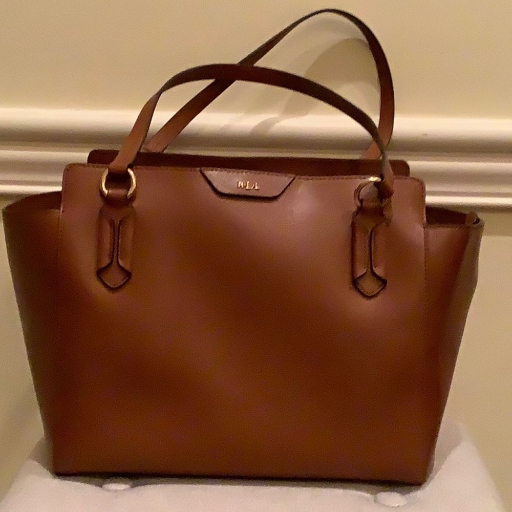 Ralph Lauren leather satchel cognac